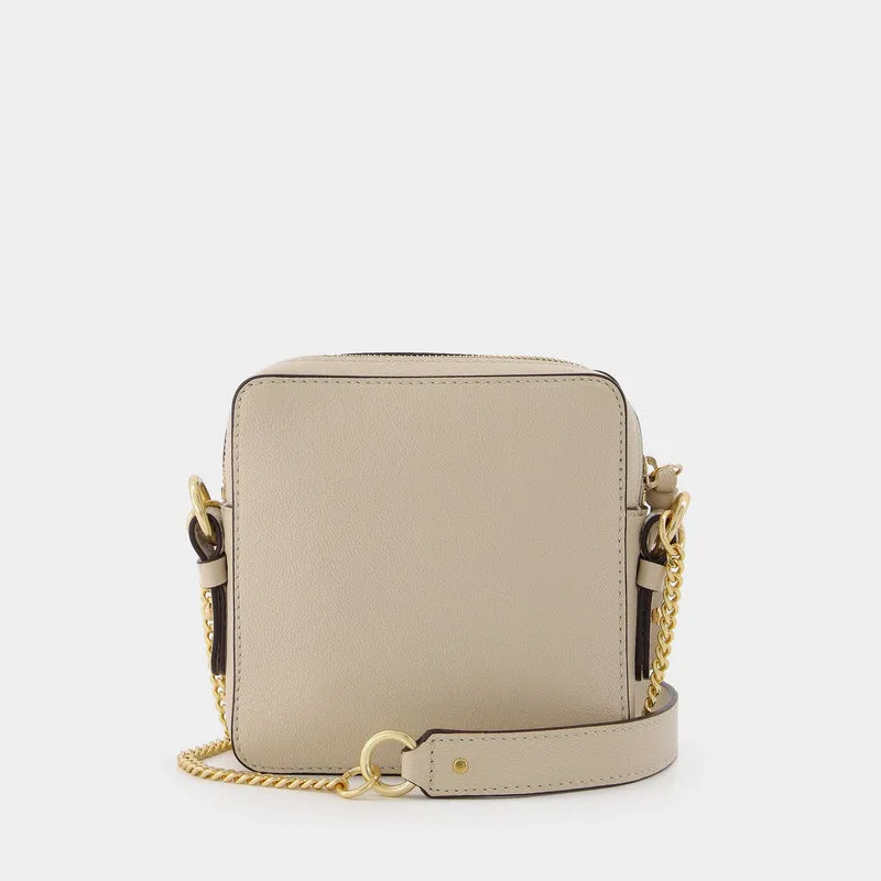 Joan Camera Bag in Cement Beige Leather