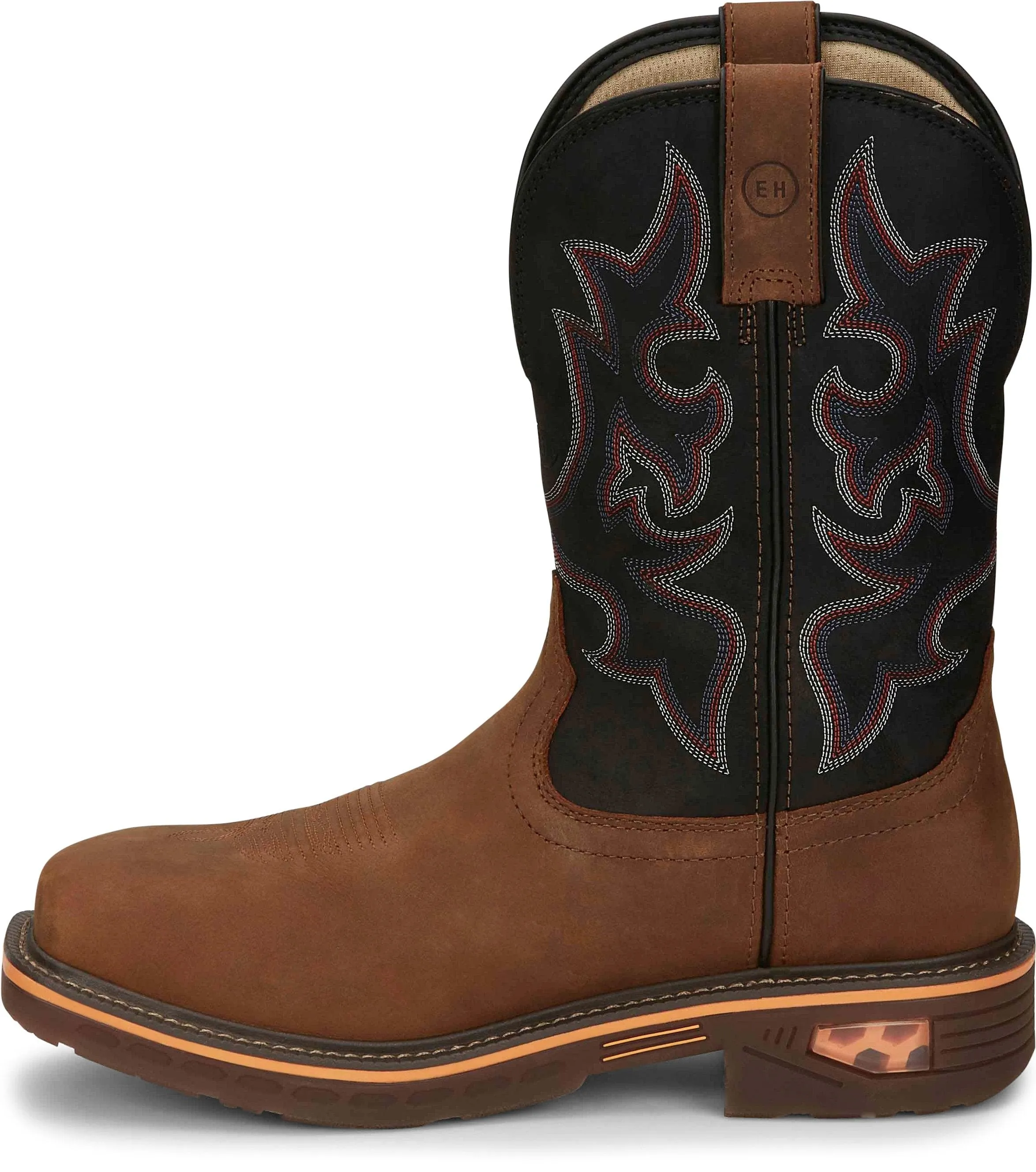 Justin Commander Resistor  Rustic Brown Nano Composite Toe Men's Work Boot CR4012