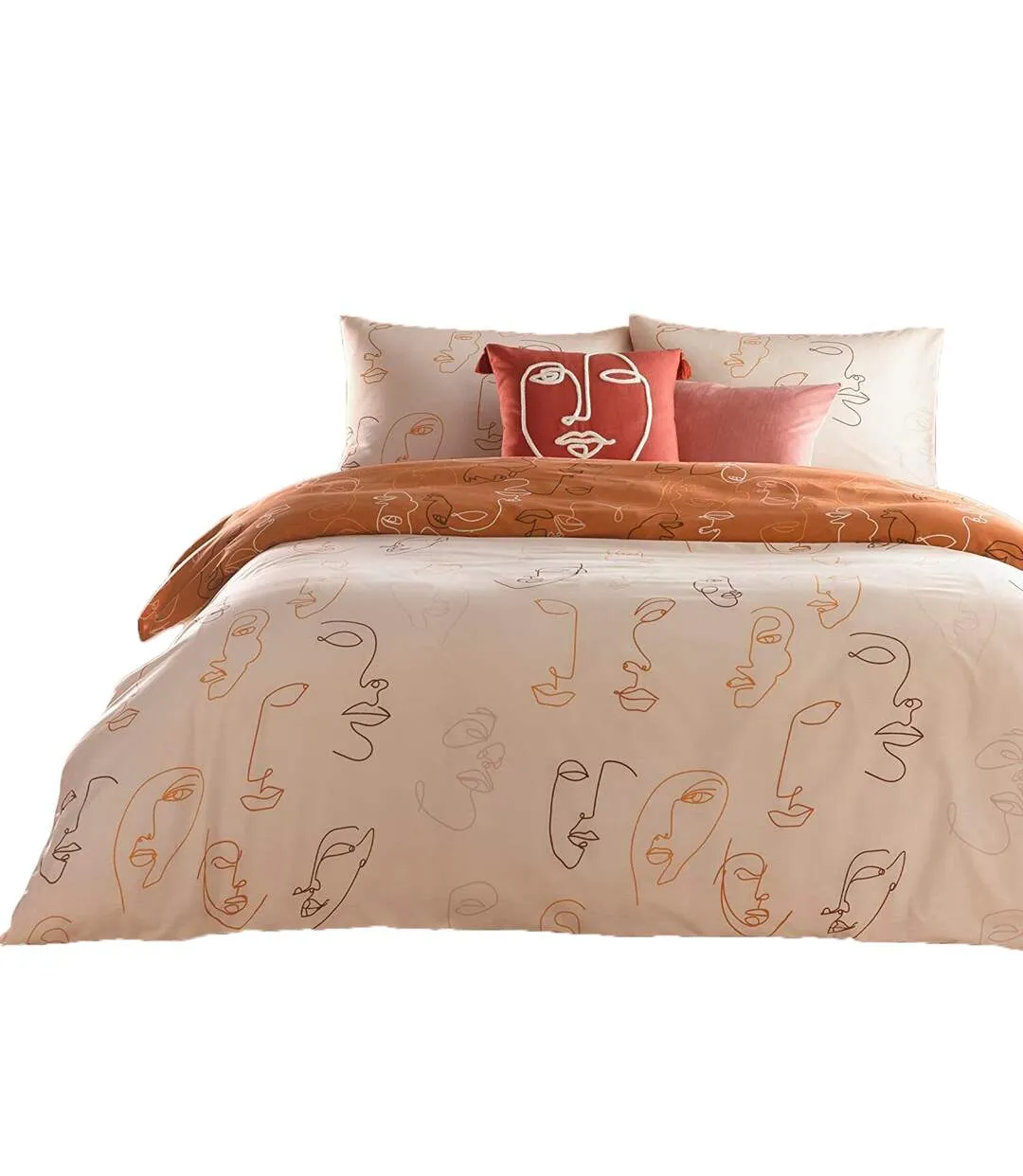 Kindred abstract duvet cover set apricot Furn