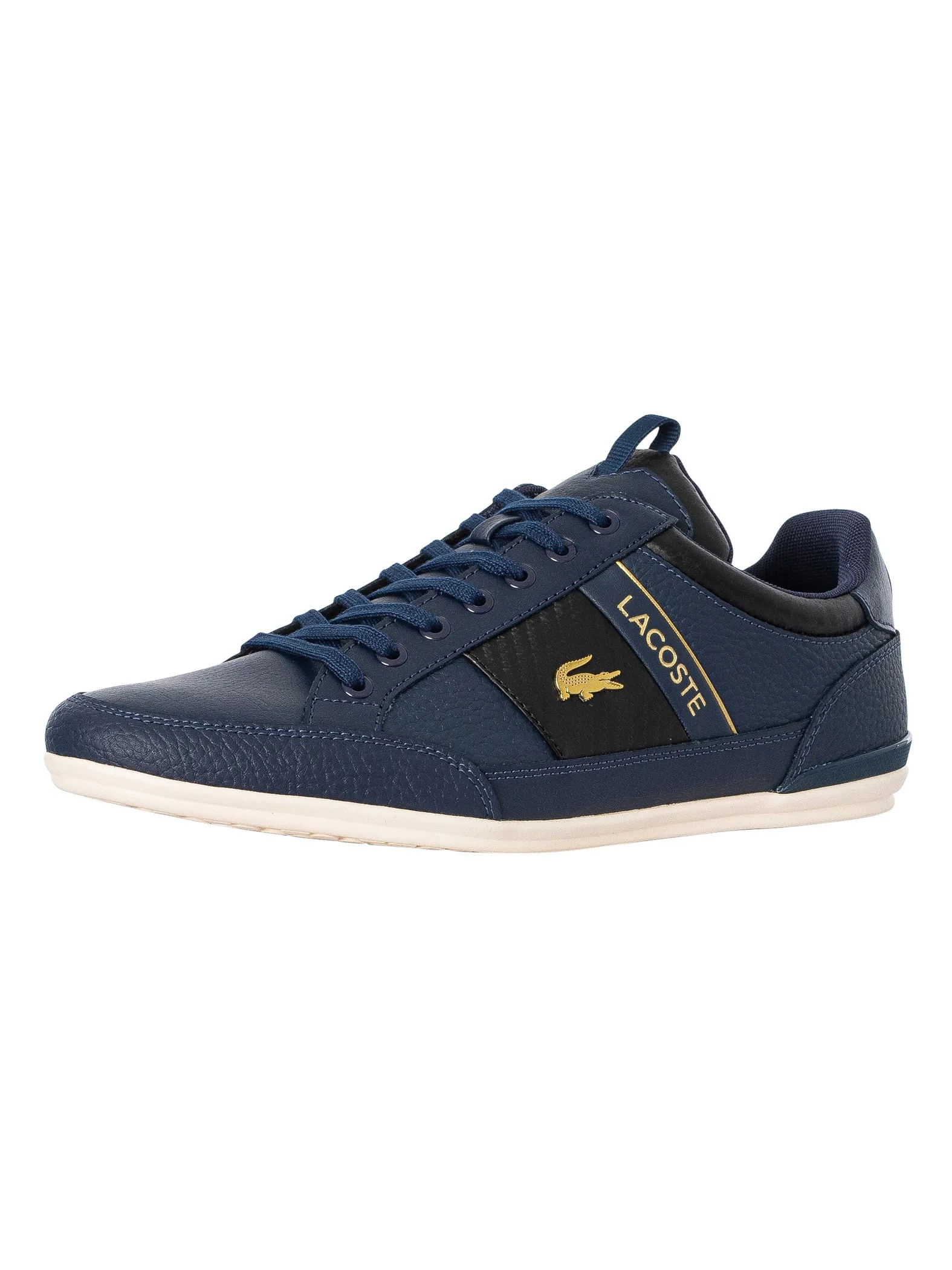 Lacoste Chaymon 0120 1 CMA Leather Trainers - Navy/Black