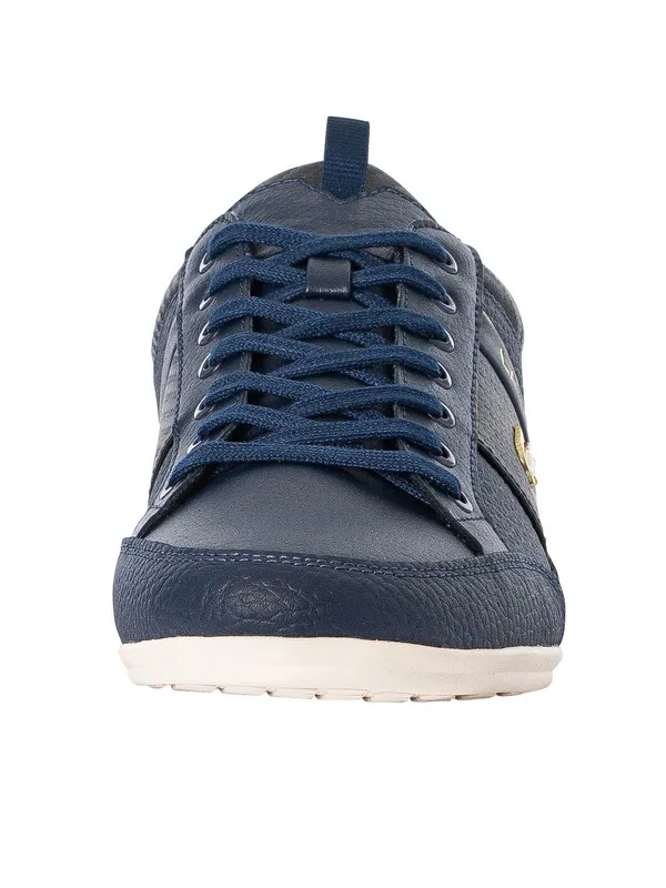 Lacoste Chaymon 0120 1 CMA Leather Trainers - Navy/Black