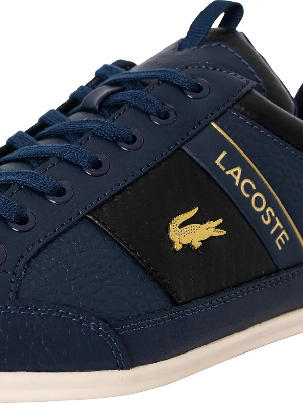 Lacoste Chaymon 0120 1 CMA Leather Trainers - Navy/Black