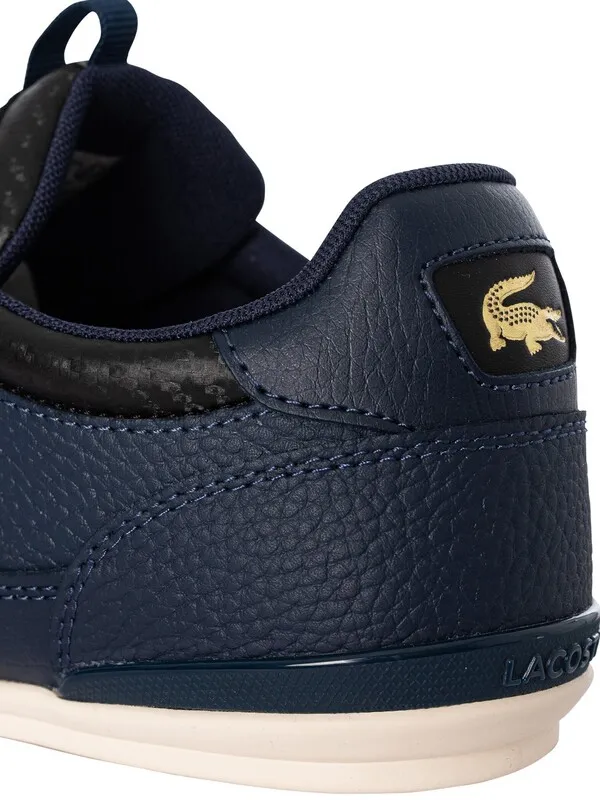 Lacoste Chaymon 0120 1 CMA Leather Trainers - Navy/Black