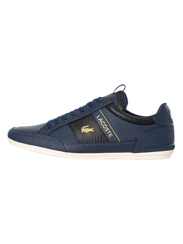 Lacoste Chaymon 0120 1 CMA Leather Trainers - Navy/Black