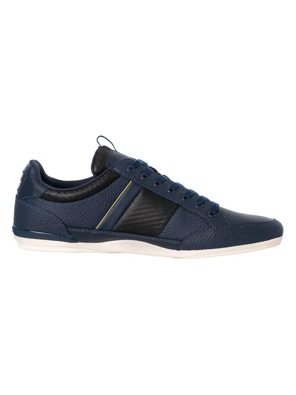 Lacoste Chaymon 0120 1 CMA Leather Trainers - Navy/Black