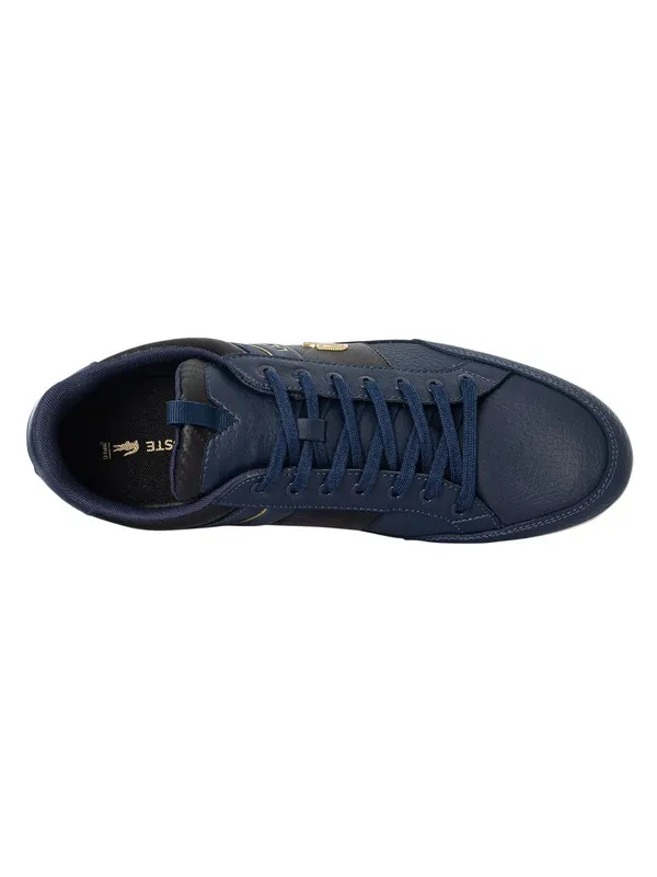 Lacoste Chaymon 0120 1 CMA Leather Trainers - Navy/Black