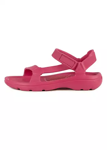 Ladies Azalea Pink Riley Adjustable Sport Sandals by Totes | Look Again