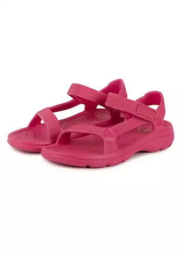 Ladies Azalea Pink Riley Adjustable Sport Sandals by Totes | Look Again