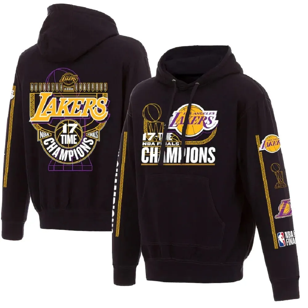 Lakers 17-Time NBA Finals Champions Pullover Hoodie -Black