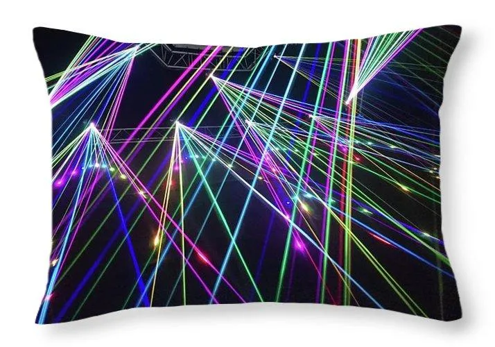 Laser Light Abstract - Throw Pillow