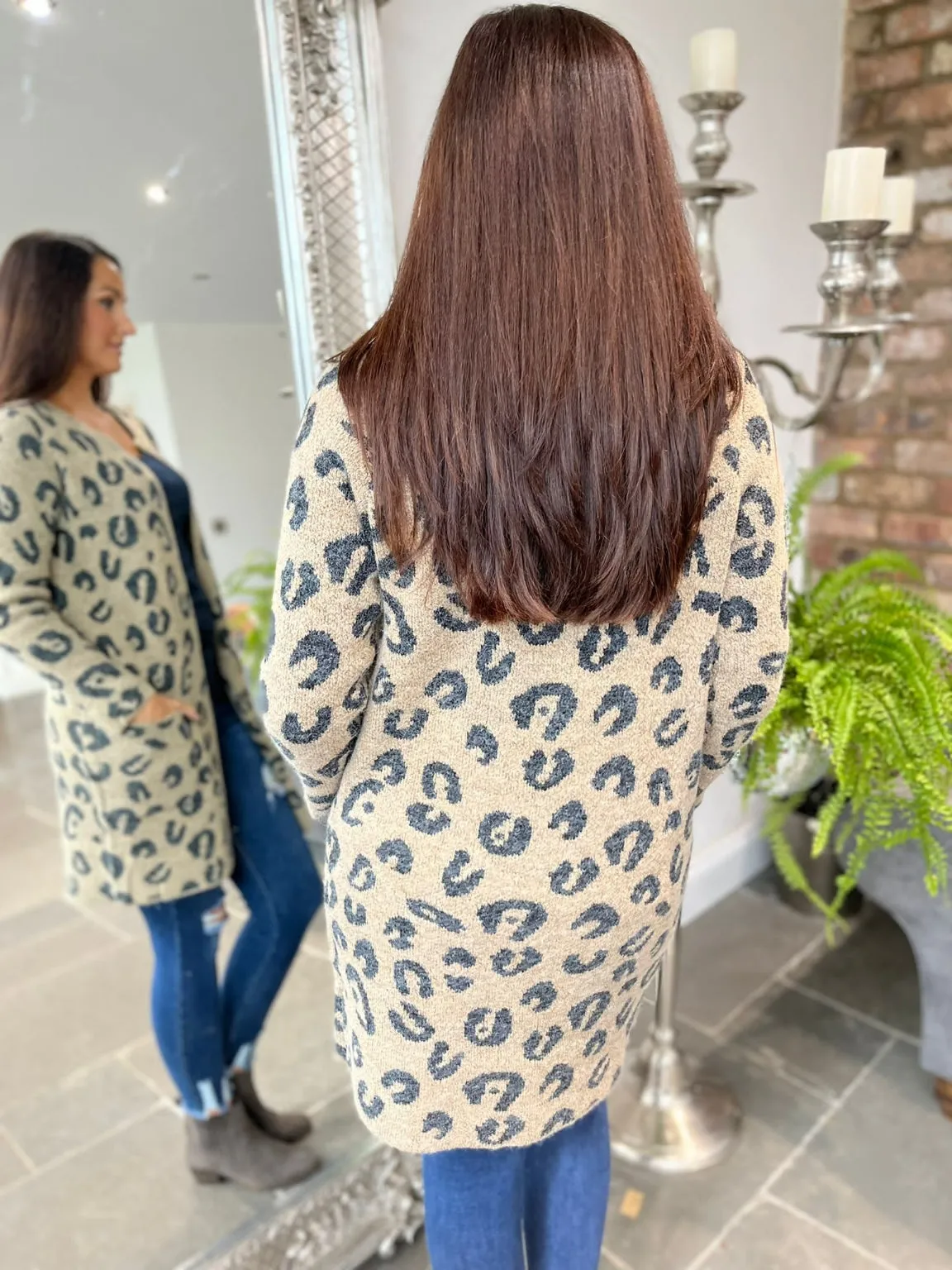 Leopard Print Cardigan Mandy