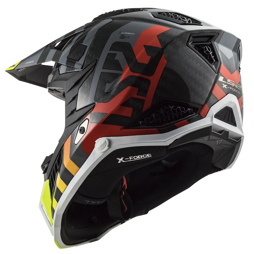 LS2 MX703 X-Force Barrier Helmet - Yellow/Red