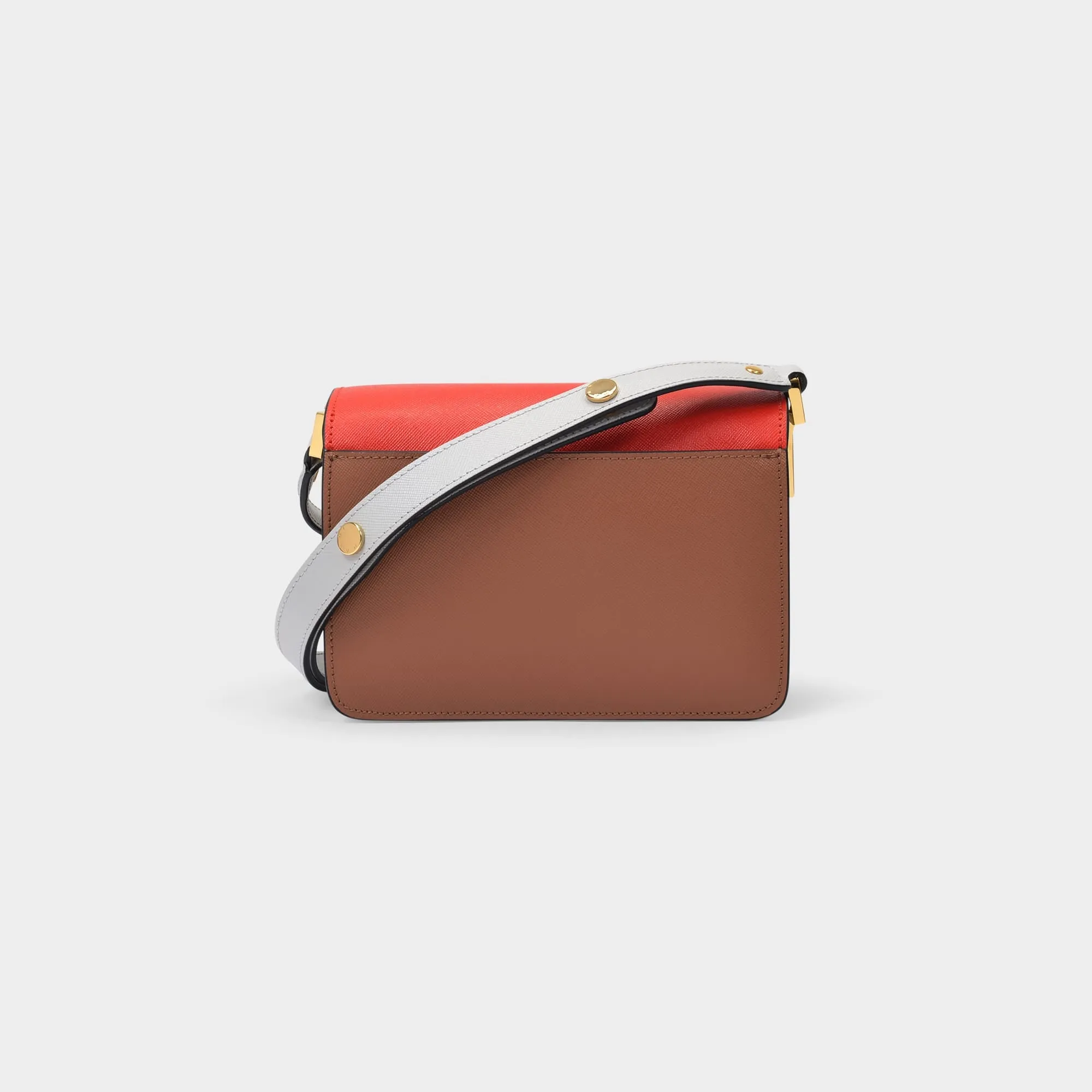 Marni  Trunk Mini Crossbody Bag in Red Leather