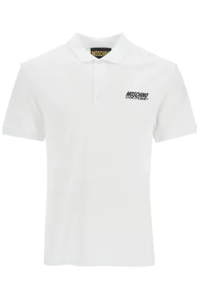 MOSCHINO polo shirt with embroidered logo