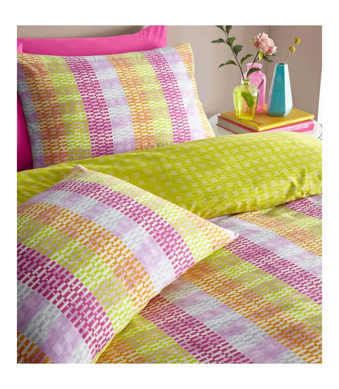 Neola neon duvet cover set multicoloured Furn