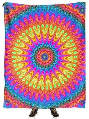 Neon Tribe Plush Blanket