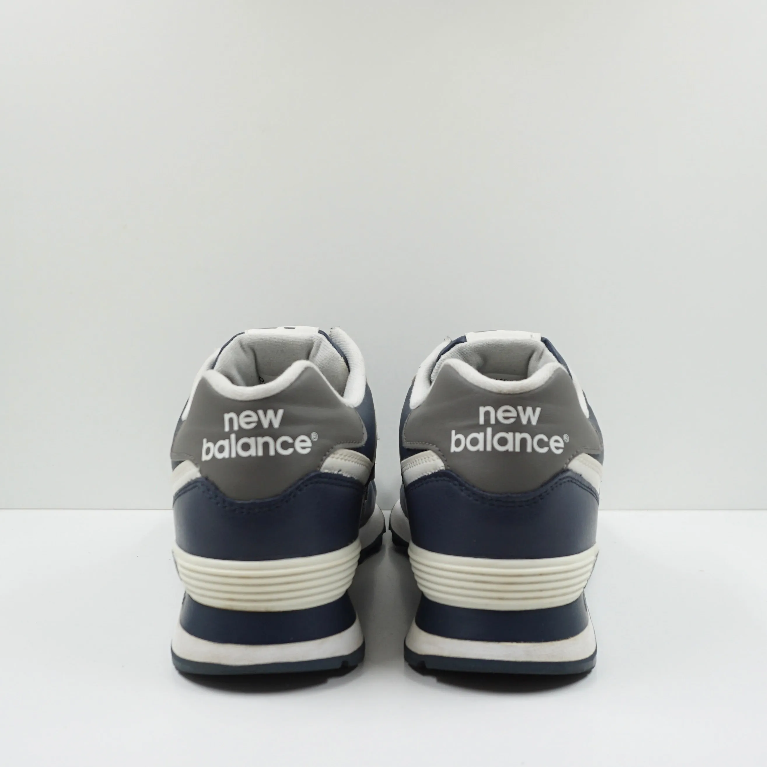 New Balance 574 Leather Navy Grey