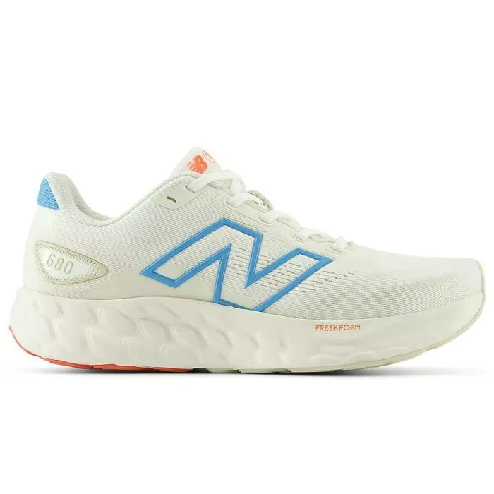 New Balance Women's Fresh Foam 680v8 Sea Salt Lime Leaf Coastal Blue