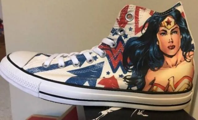 New converse chuck taylor hi wonder woman print dc comics all star men's 11