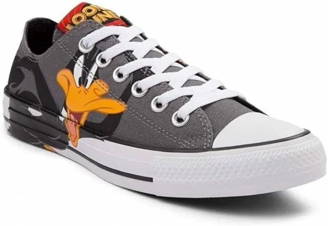 New converse looney tunes x chuck taylor all star ox 'bugs & daffy' rare mens 13