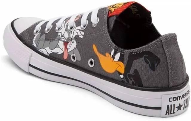 New converse looney tunes x chuck taylor all star ox 'bugs & daffy' rare mens 13