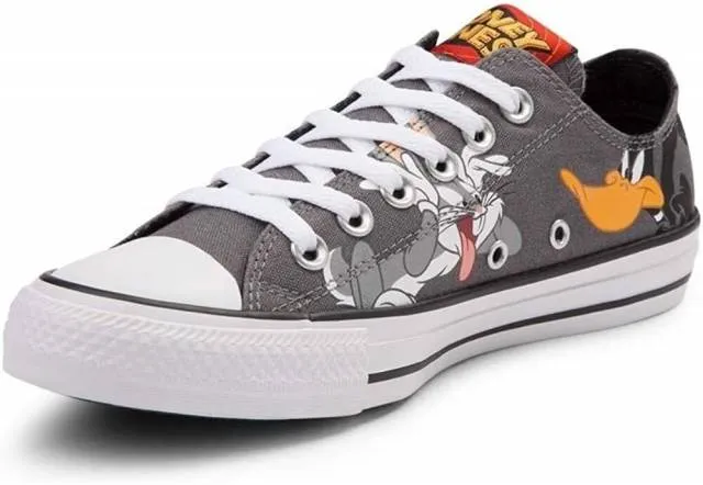 New converse looney tunes x chuck taylor all star ox 'bugs & daffy' rare mens 13