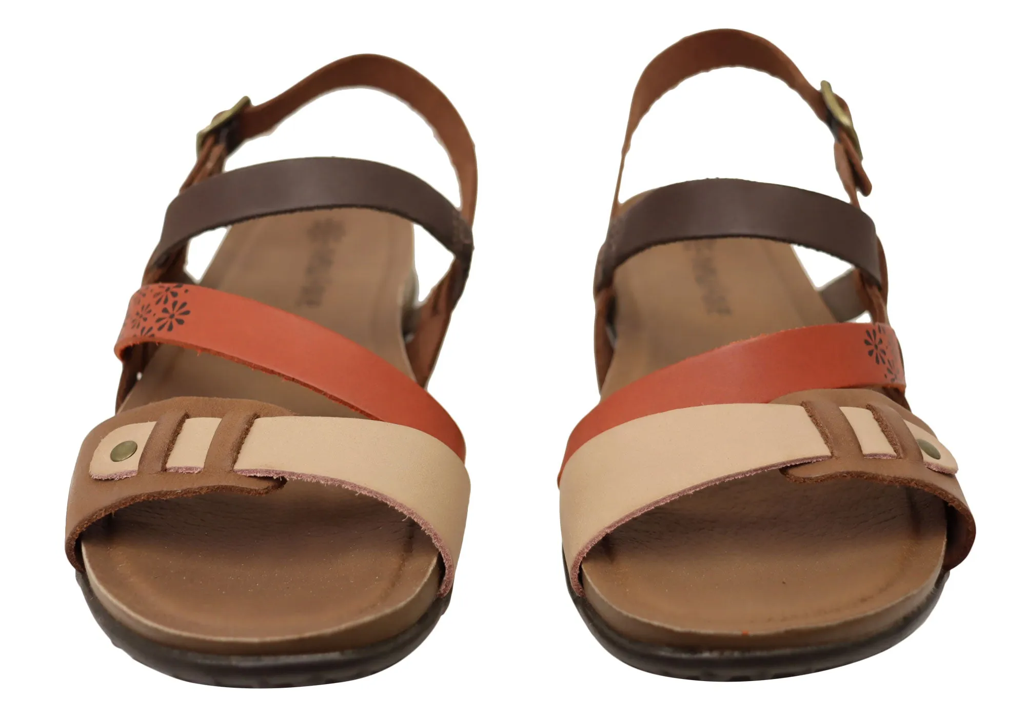 New Face Pina Womens Comfortable Leather Sandals Made In Brazil