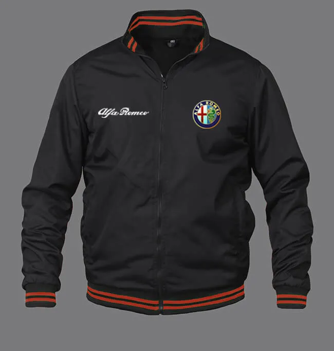 New Mens Jacket Alfa Romeo Power Bomber Racing Sport Embroidered Apparel