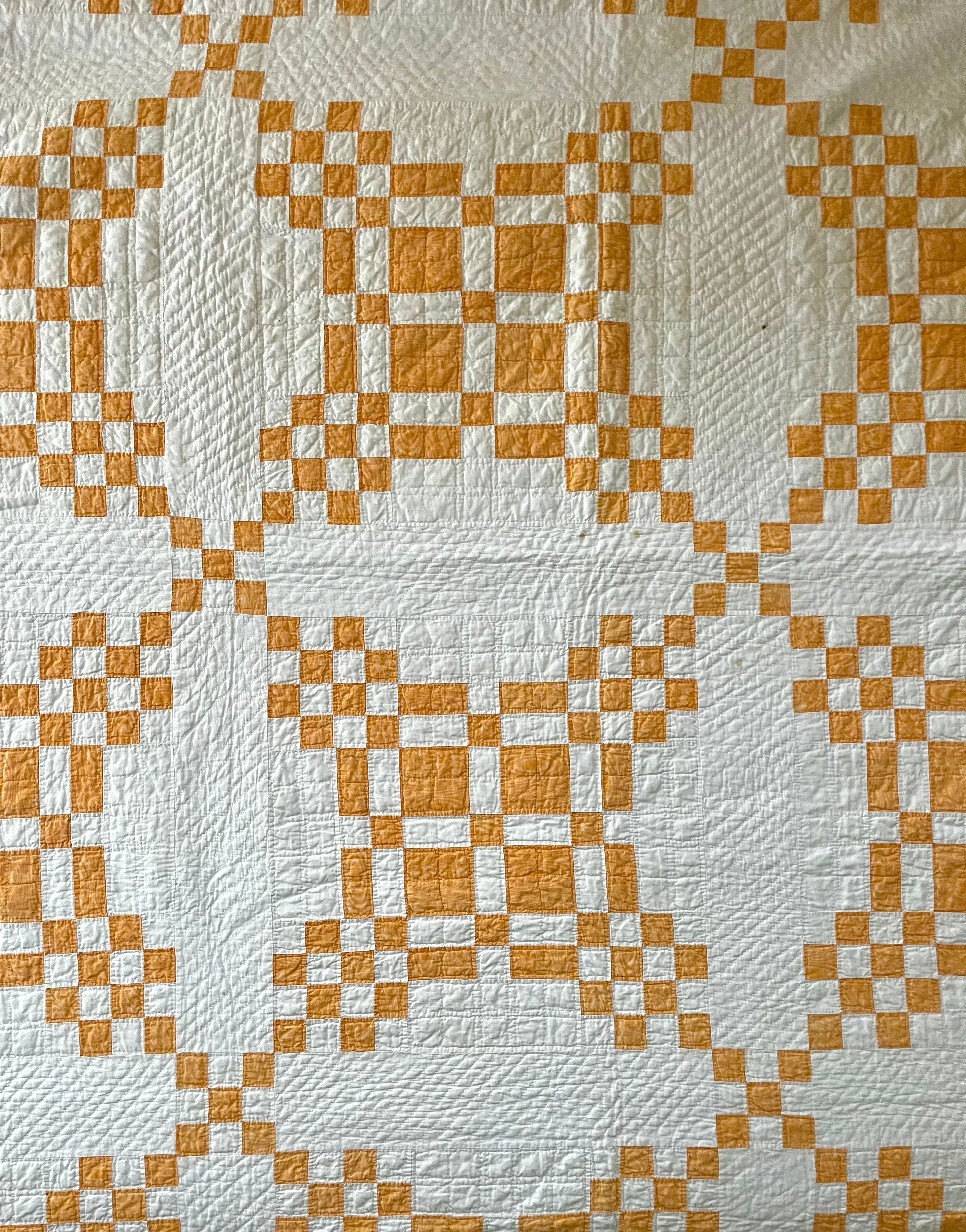 Nine Patch Chain Vintage Quilt