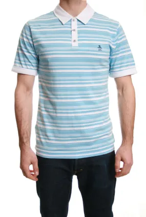 Original Penguin Sky Blue Striped Polo