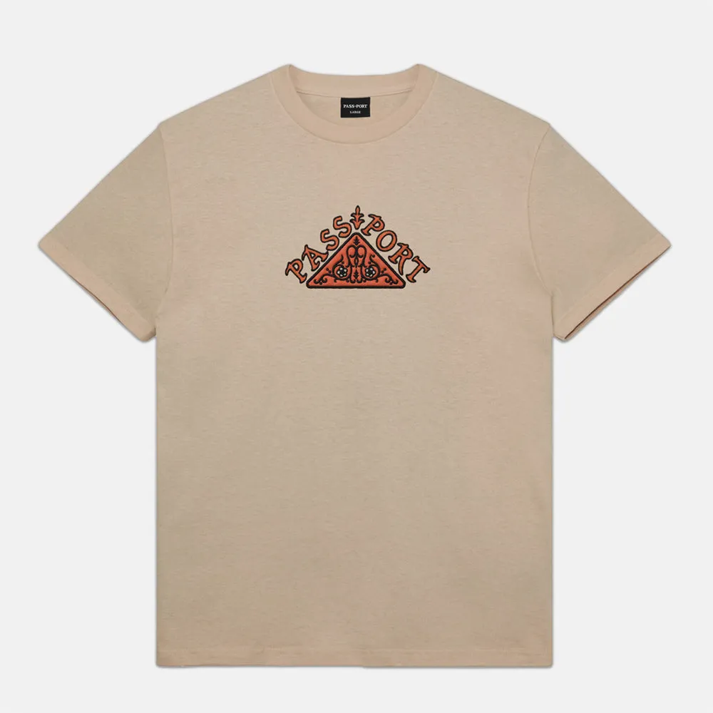 Pass Port Skateboards - Manuscript T-Shirt - Sand