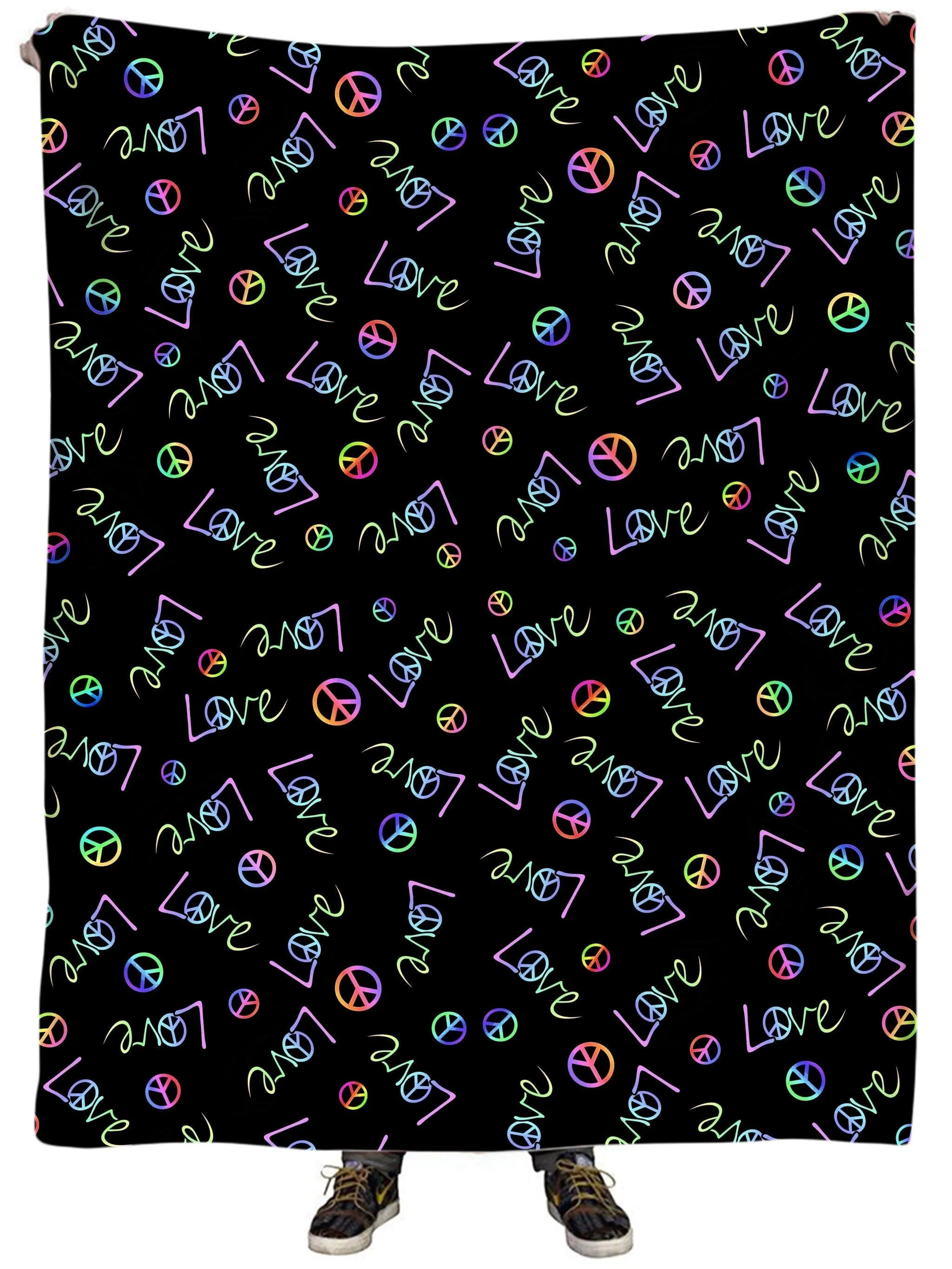 Peace and Love Plush Blanket