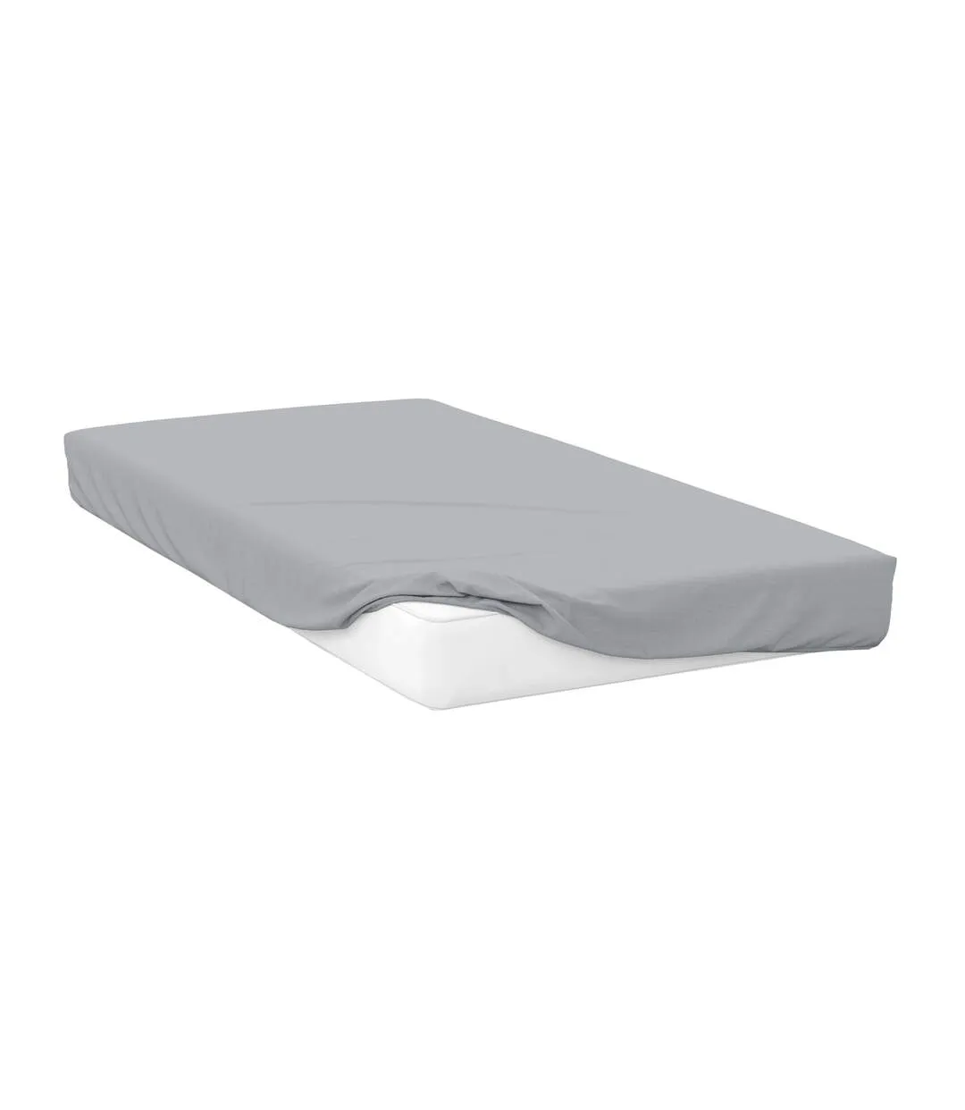 Percale extra deep fitted sheet cloud grey Belledorm