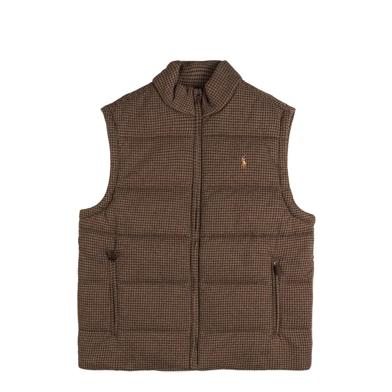 Polo Ralph Lauren Quilt Vest Cedar Heather Dogtooth