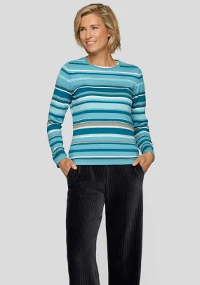 Rabe Striped Knit Sweater, Blue