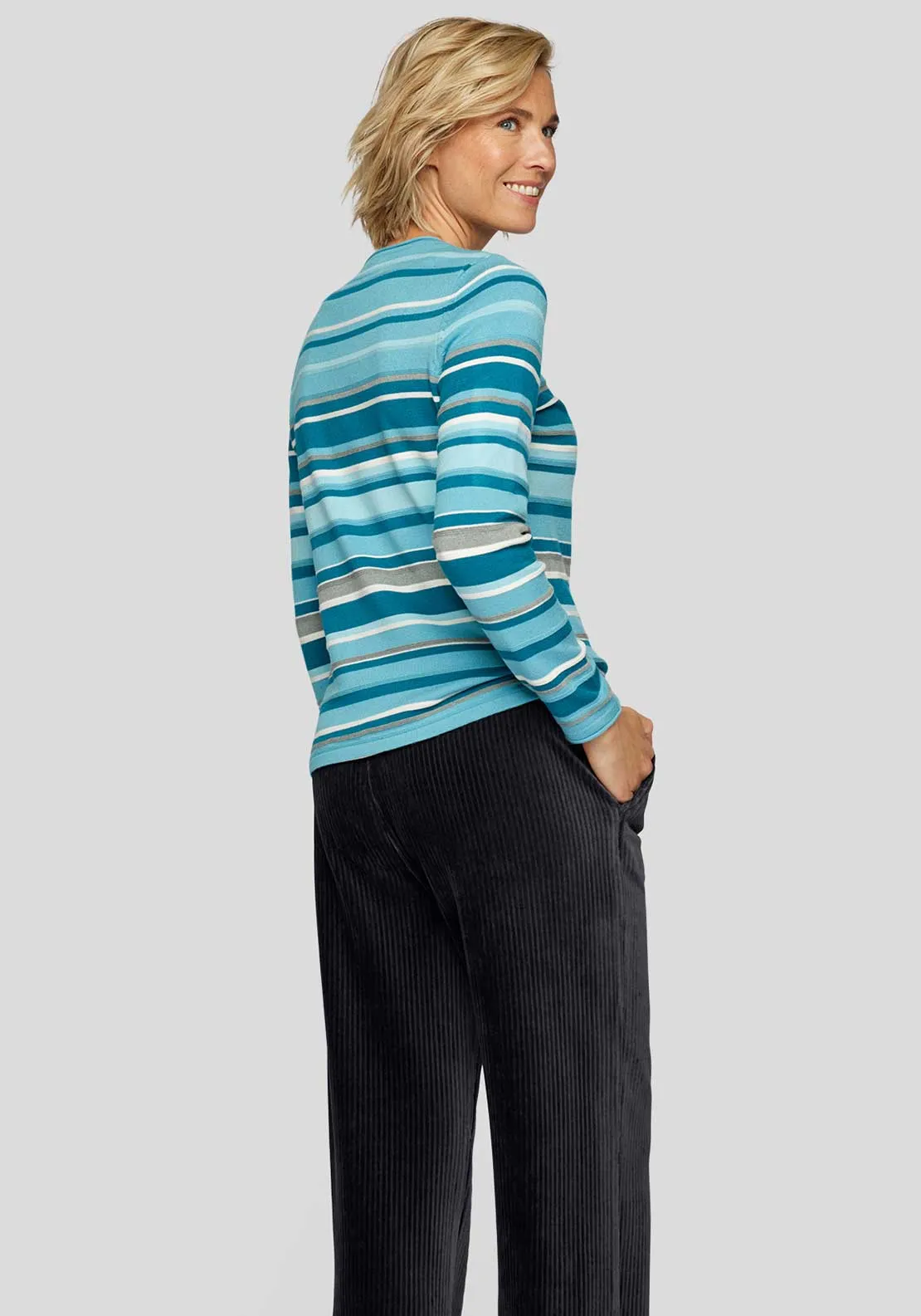 Rabe Striped Knit Sweater, Blue