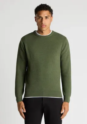 Remus Uomo Tapered Fit Merino Wool Blend Sweater, Green