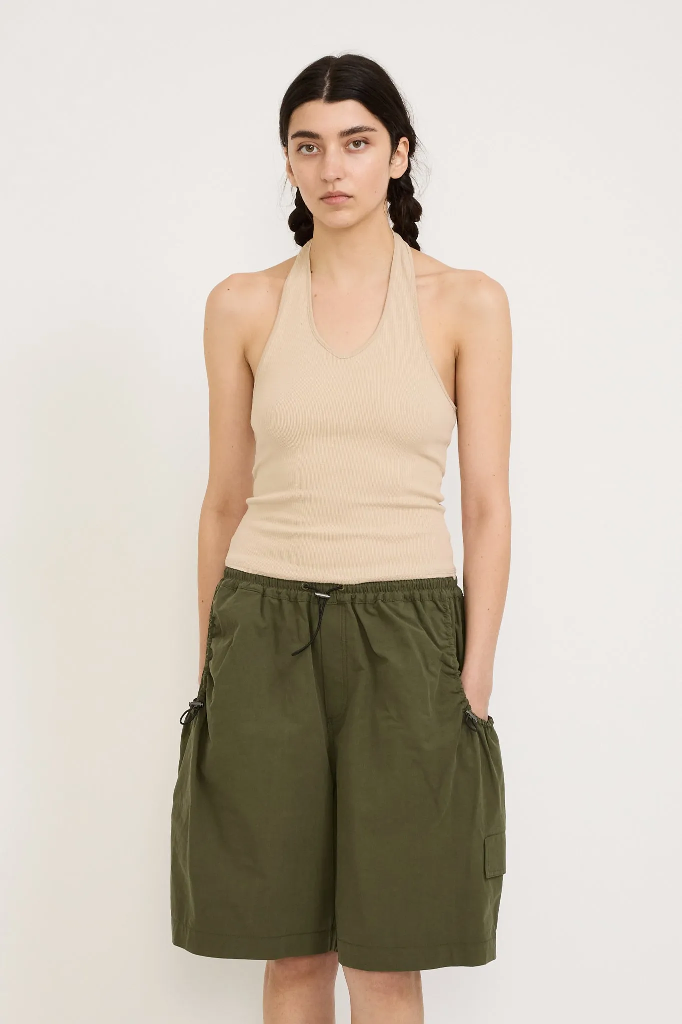 Rib Halter Neck Tank Dune