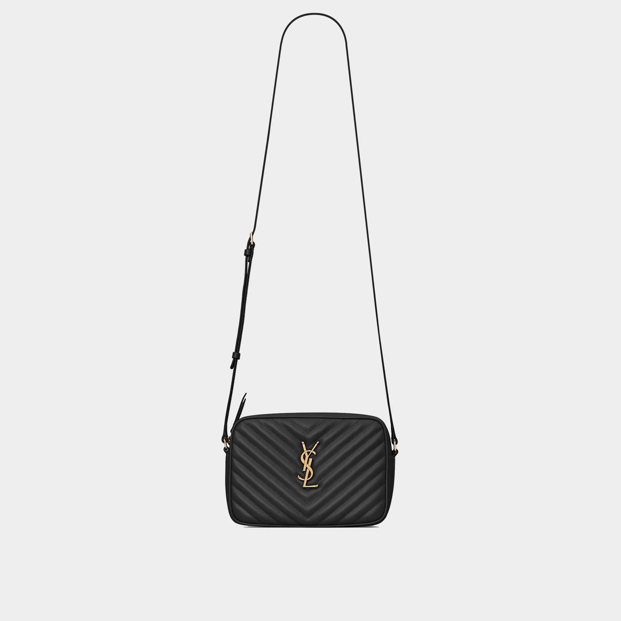 SAINT LAURENT Lou Medium Quilted Camera Bag - NERO