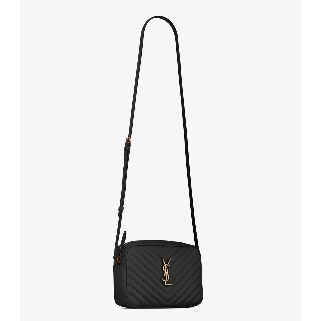 SAINT LAURENT Lou Medium Quilted Camera Bag - NERO