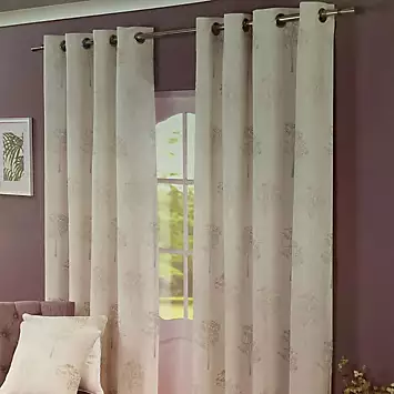 Sandown & Bourne Watercolour Tree Pair of Unlined Eyelet Curtains | Kaleidoscope