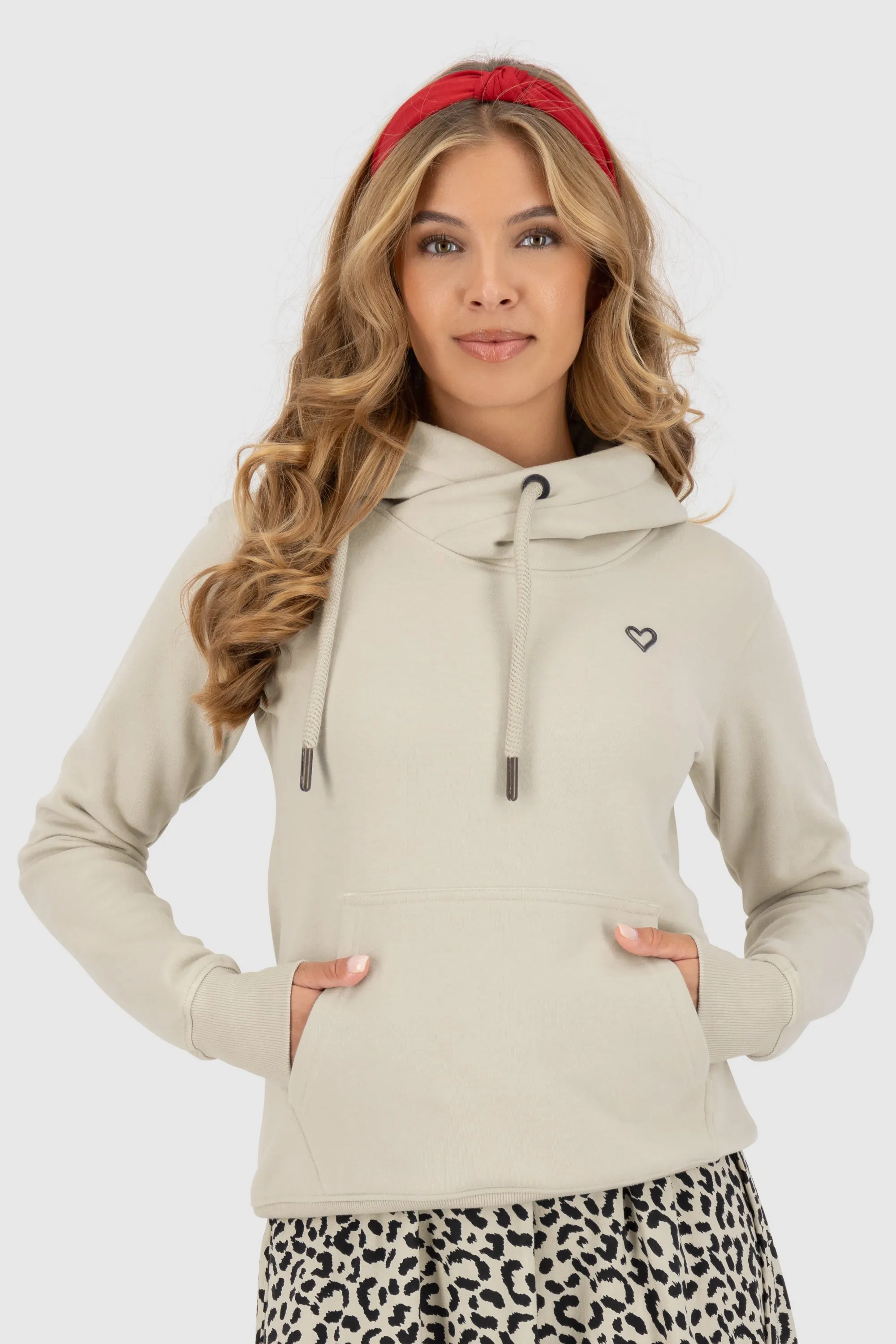 SarahAK A Hoodie Damen mit Kapuze Beige