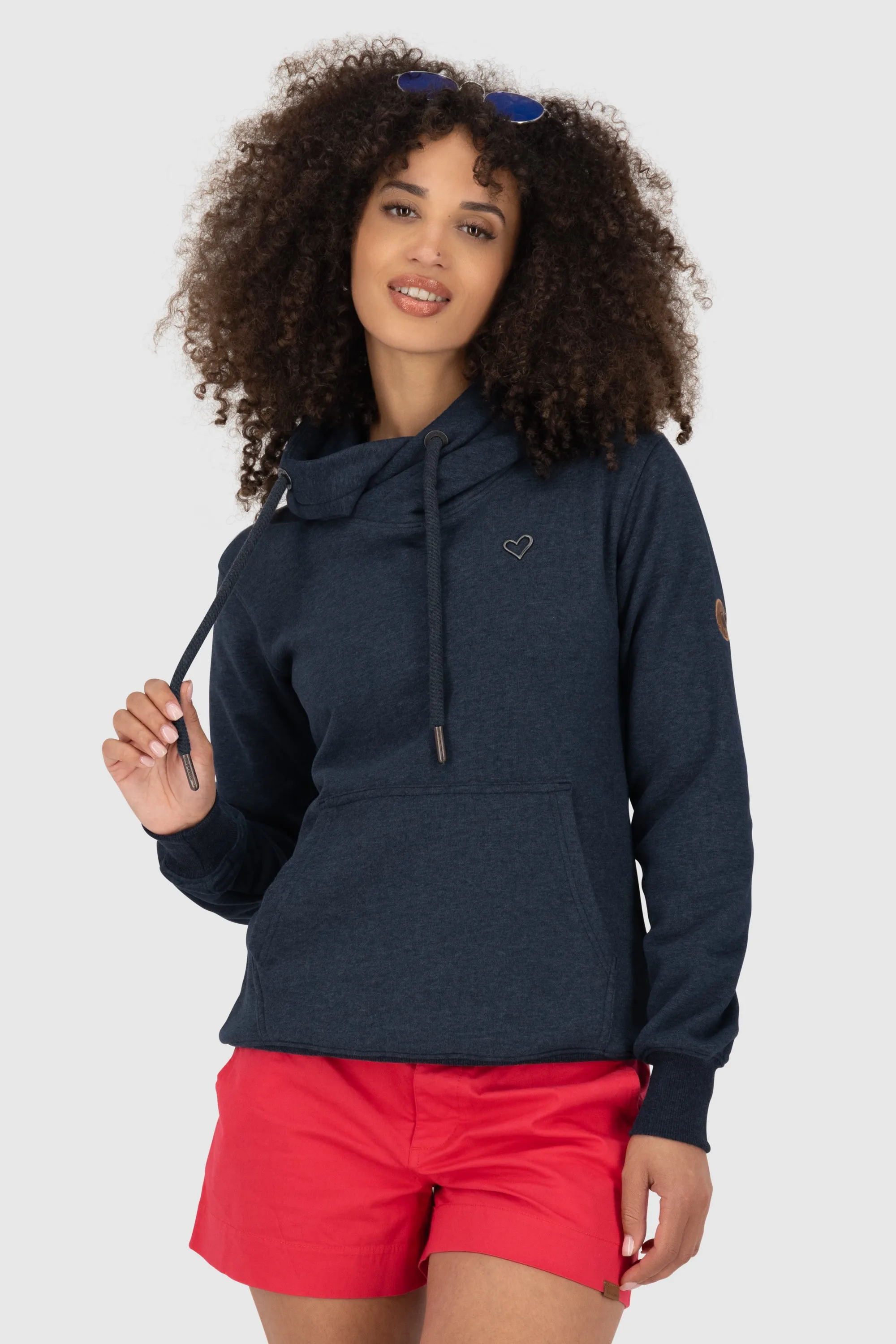 SarahAK A Hoodie Damen mit Kapuze Dunkelblau