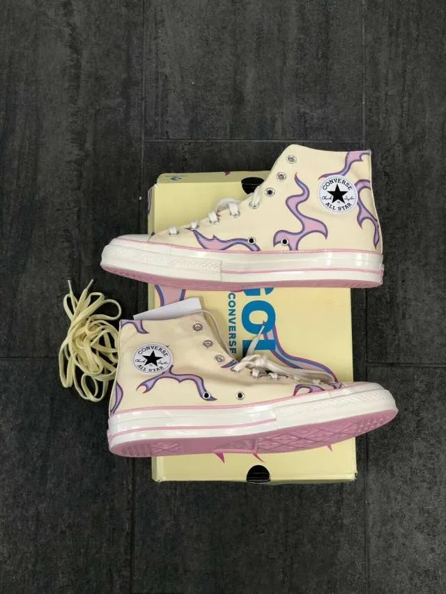 *ship now* converse chuck taylor all star 70 hi golf le fleur yellow flame 4-12