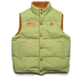 Sinclair Reversible Puffer Vest - Olive/Light Brown