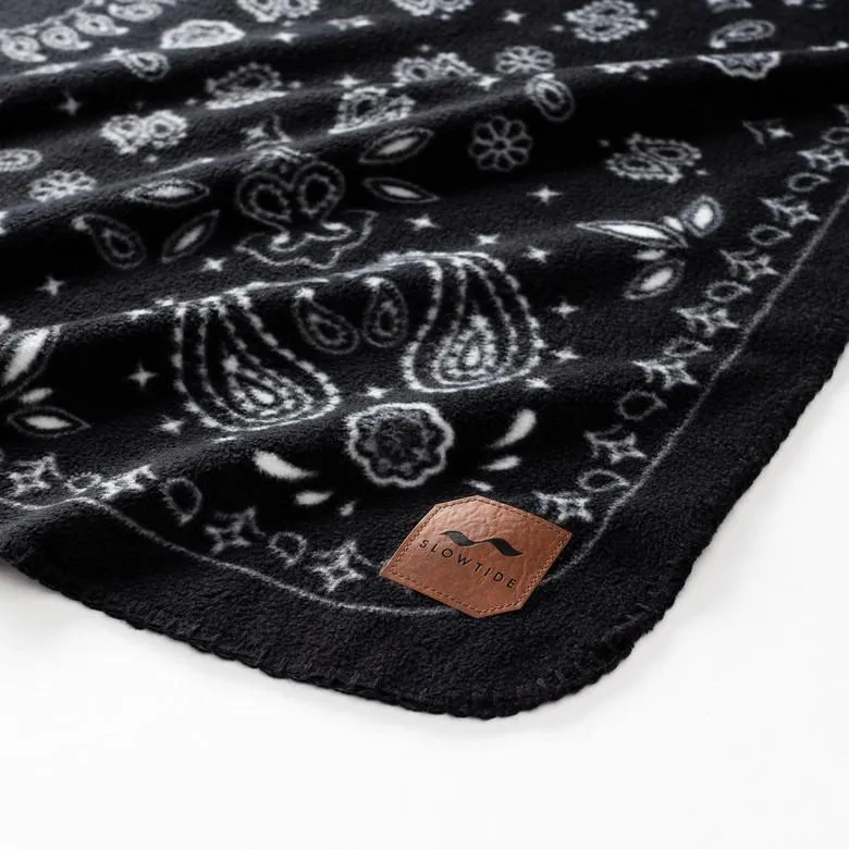 Slowtide Fleece Blanket Paisley Park - Black 100986-117