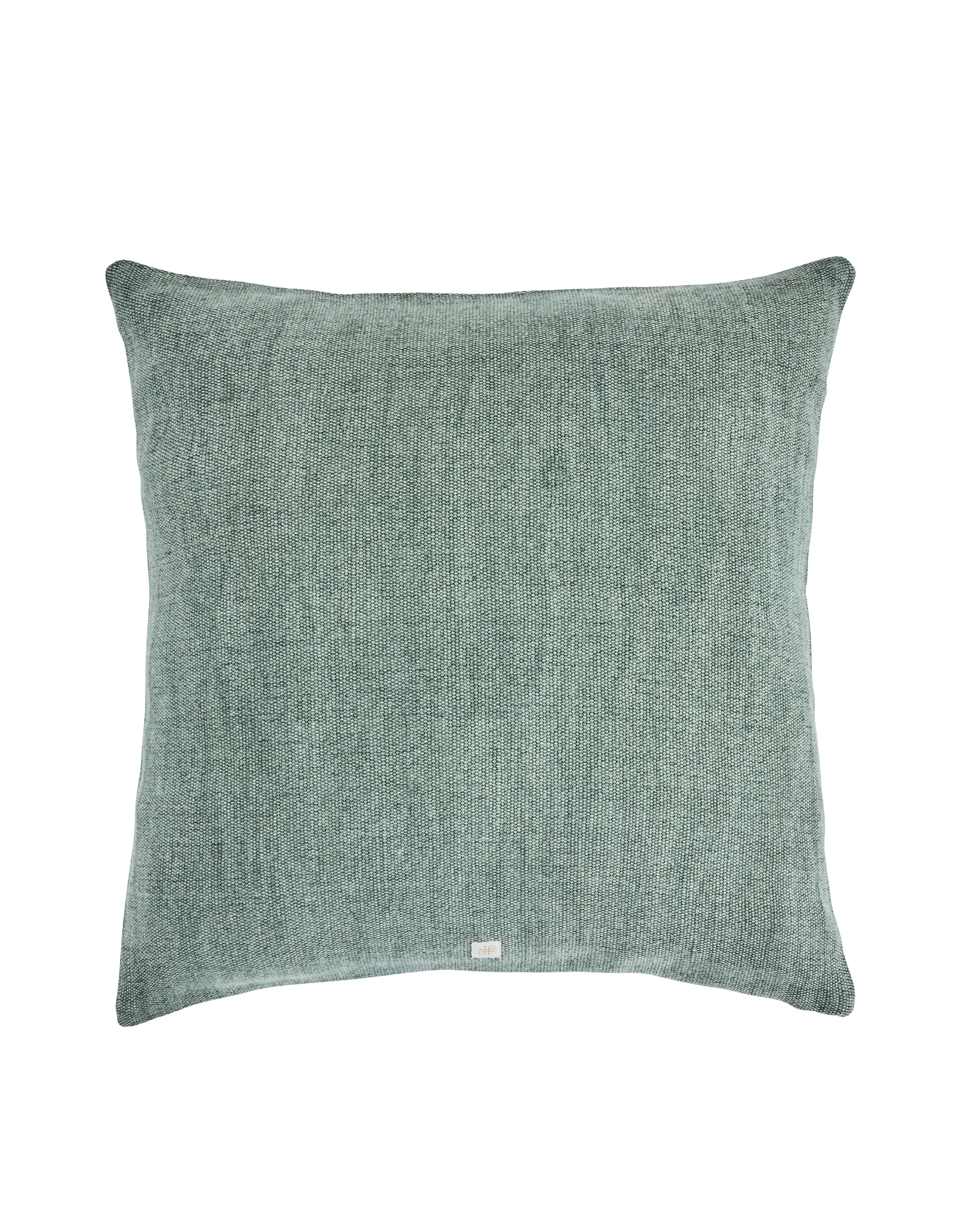 Solid Green Outdoor Cotton Jute Pillow