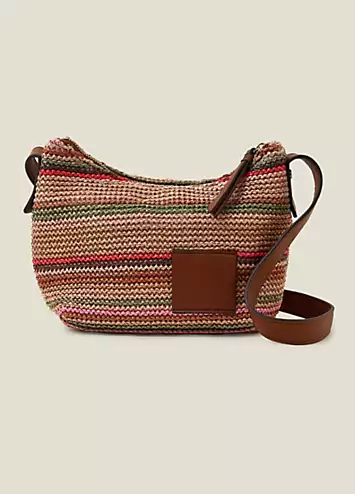 Stripe Raffia Crossbody Bag by Accessorize | Look Again