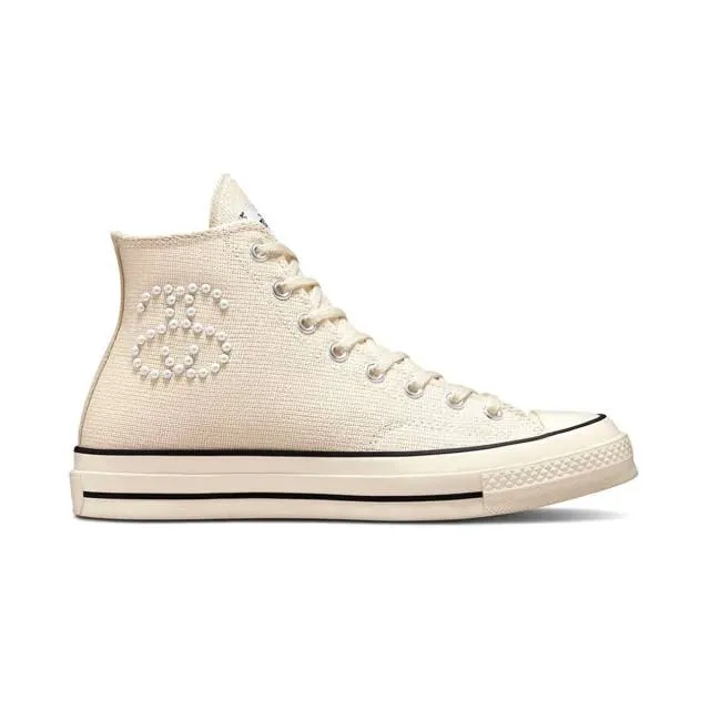 Stussy x converse chuck taylor all-star 70 hi (fossil/ egret white/ fossil/ black) men us 8-13 a0205