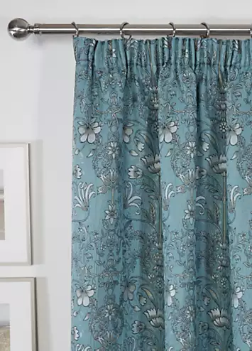 Sundour Kyoto Jacquard Pair of Pencil Pleat Curtains | Kaleidoscope